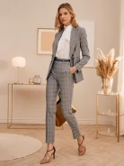 GRAY CHECKERED JACKET