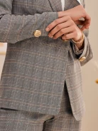 GRAY CHECKERED JACKET