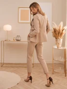 BEIGE JACKET WITH GOLD BUTTONS