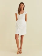T-SHIRT WITH SHORT RUFFLED SLEEVES