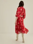 RED FLORAL DRESS