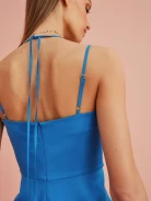 BLUE THIN-STRAP DRESS