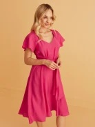 AIRY MIDI DRESS WITH WAIST TIE