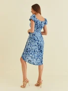 FLORAL DRESS WITH SIDE SLIT