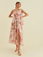 MAXI DRESS WITH SHOULDER TIE