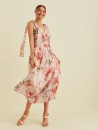 MAXI DRESS WITH SHOULDER TIE