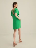 PUFF SLEEVE GREEN DRESS