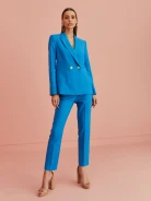 BLUE HIGH-WAISTED PANTS