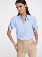 Blue viscose shirt