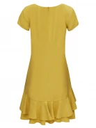 LIME GREEN DRESS WITH RUFFLE