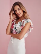FITTED SKIRT WITH RUFFLE AT THE BOTTOM