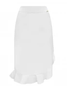 FITTED SKIRT WITH RUFFLE AT THE BOTTOM
