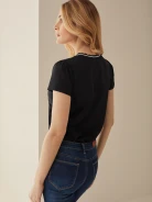 BLOUSE WITH DECORATION AT NECKLINE