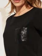 BLOUSE WITH SHINY POCKET