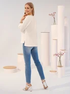 BLOUSE WITH BINDING AT THE NECKLINE