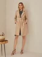 BEIGE COAT WITH BELT