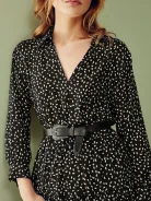 FLARED DRESS WITH BELT