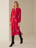 FLORAL SHIRT DRESS