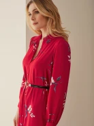 FLORAL SHIRT DRESS