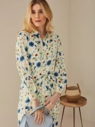 FLORAL SHIRT DRESS