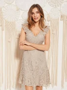 LACE FLARED DRESS