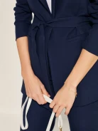 NAVY BLUE JACKET WITH LINEN