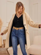 BEIGE STRAIGHT CUT COAT