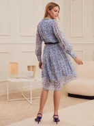 BLUE PATTERN DRESS