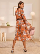 ORANGE MIDI DRESS