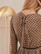 BEIGE PLEATED DRESS