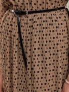 BEIGE PLEATED DRESS