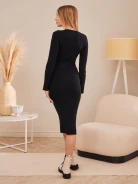 BLACK KNITTED DRESS