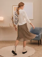 PLEATED SKIRT WITH PEAS