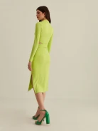 KNITTED DRESS IN LIME COLOR