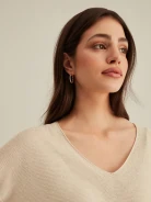 BEIGE VISCOSE SWEATER