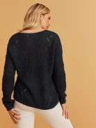 NAVY COTTON SWEATER