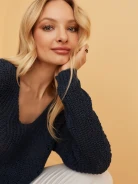 NAVY COTTON SWEATER