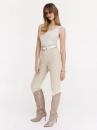 Creme modal top with lace trim