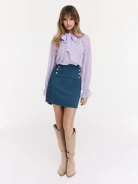 Lavender jabot shirt