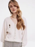 Cardigan with buff sleeves