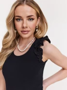 Black blouse with open shoulders