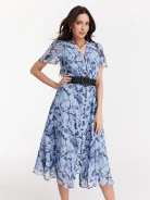 Viscose dress with floral pattern