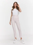 White and pink high-waisted pants