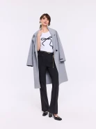 Black pants with straight legs