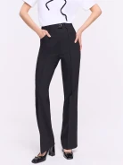 Black pants with straight legs