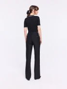 Elegant black pants with straight legs