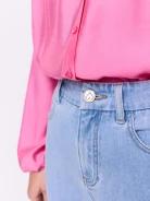 Light blue jeans with straight legs