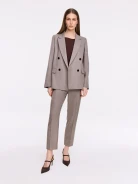 Eleganckie spodnie z wełną w  kolorze taupe