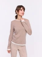 Light beige wool knit sweater