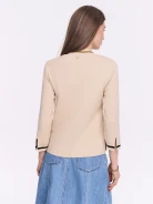 Light beige sweater with decorative trim